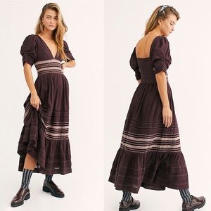 NWT 💕 Free People Delicacy Dress, Chocolate Color